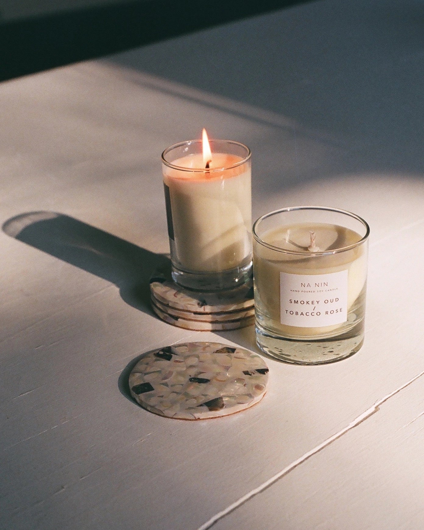 Smokey Oud & Tobacco Rose Candle by Na Nin