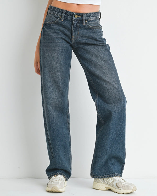 Low Rise Wide Leg Denim