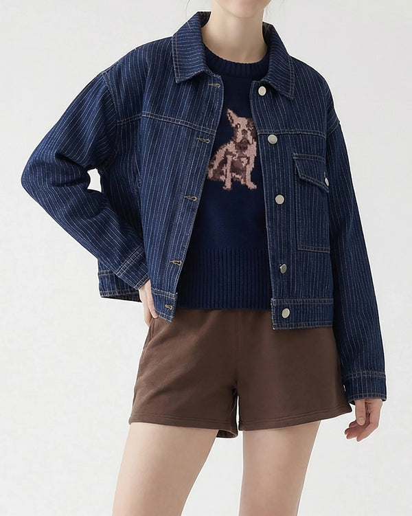 Pinstripe Twill Jacket