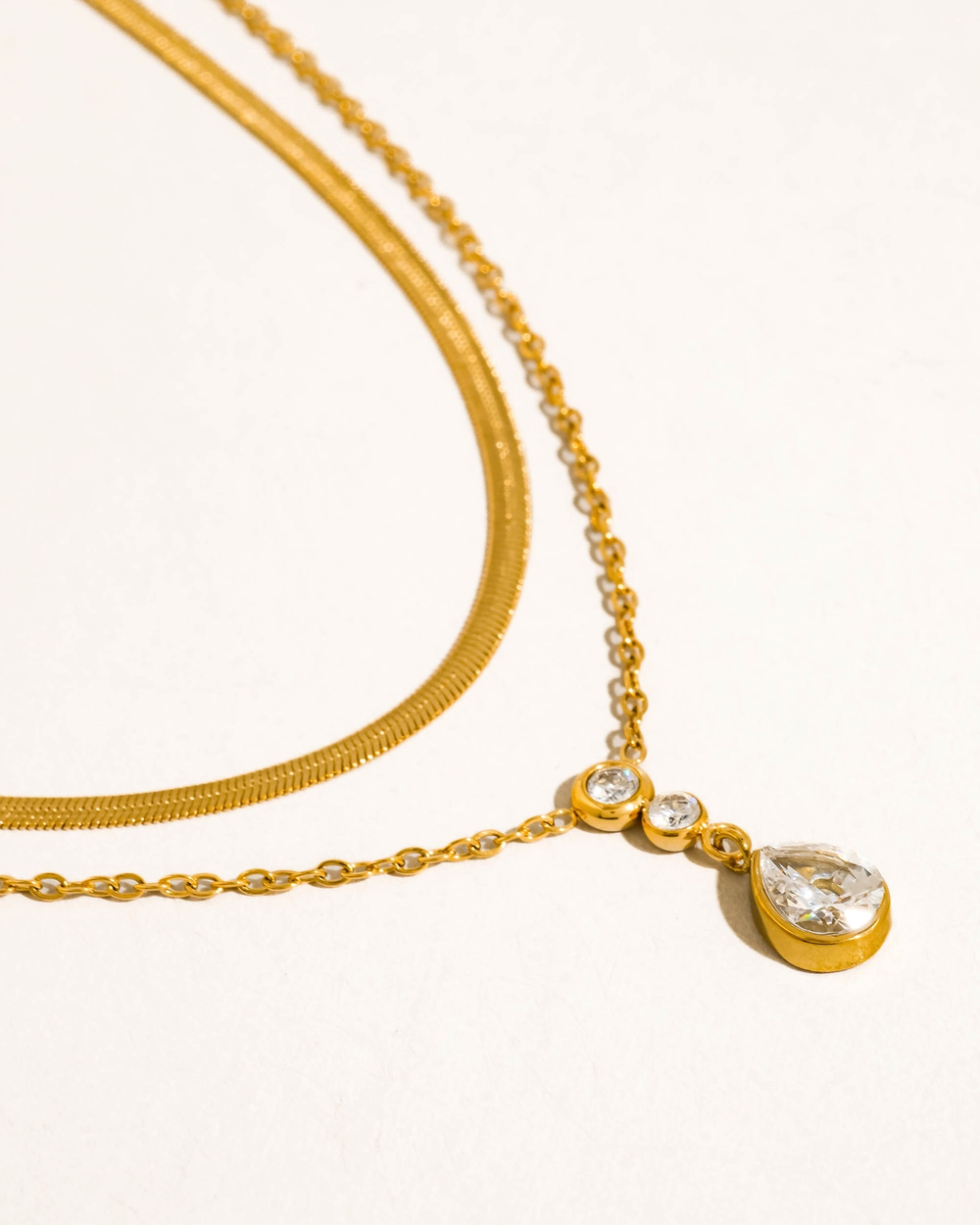 Layered Teardrop Necklace
