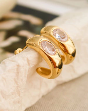 Diamond Hoop Earring