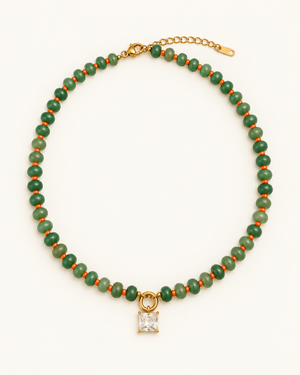 Annecy Beaded Necklace - Green