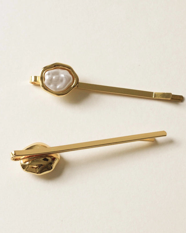 Freshwater Pearl Metal Hair Bobby Pins