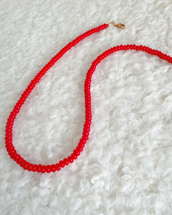 Red Beaded Necklace