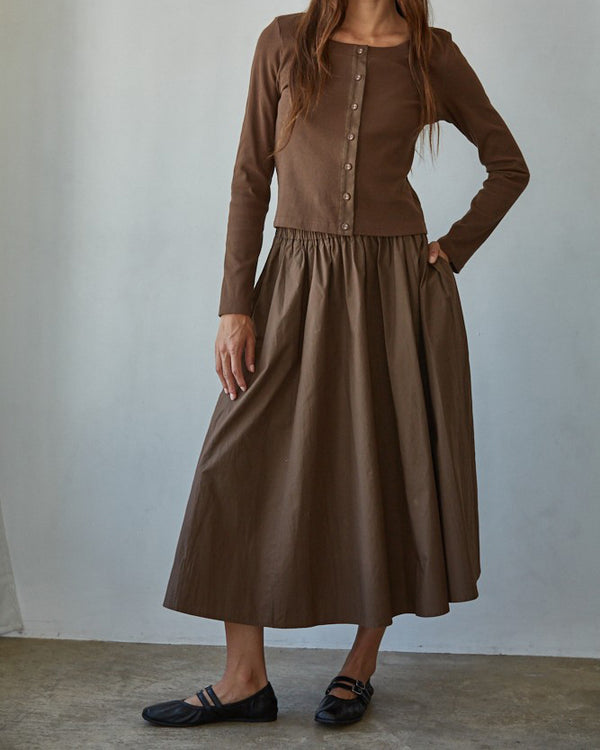 The Cotton Midi Skirt