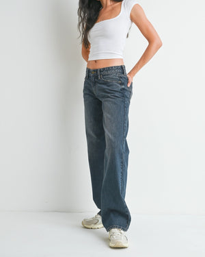 Low Rise Wide Leg Denim