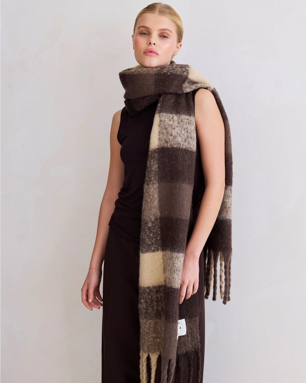 The Reykjavik Scarf - Brown Check