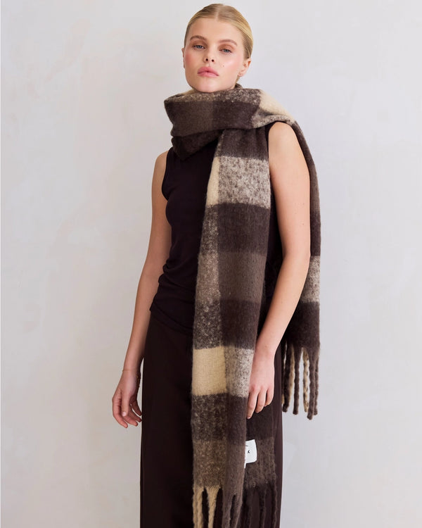 The Reykjavik Scarf - Brown Check