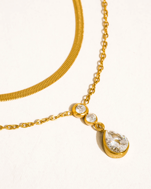 Layered Teardrop Necklace