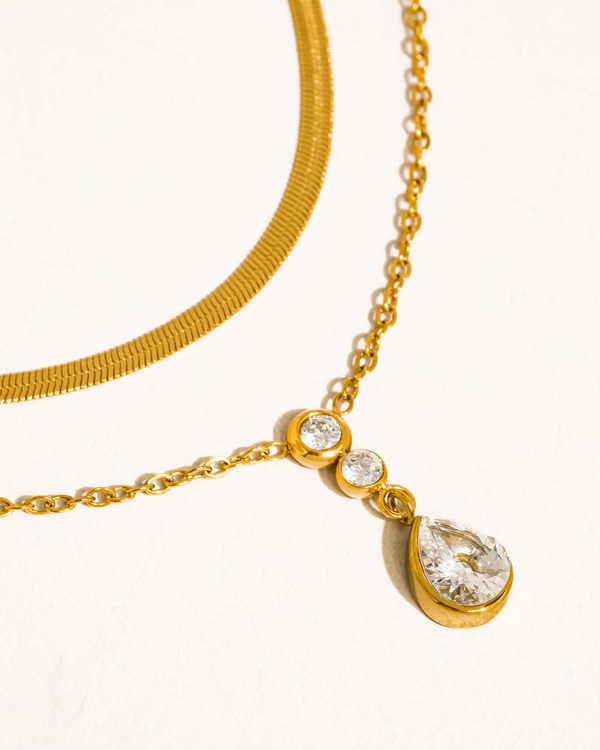 Layered Teardrop Necklace