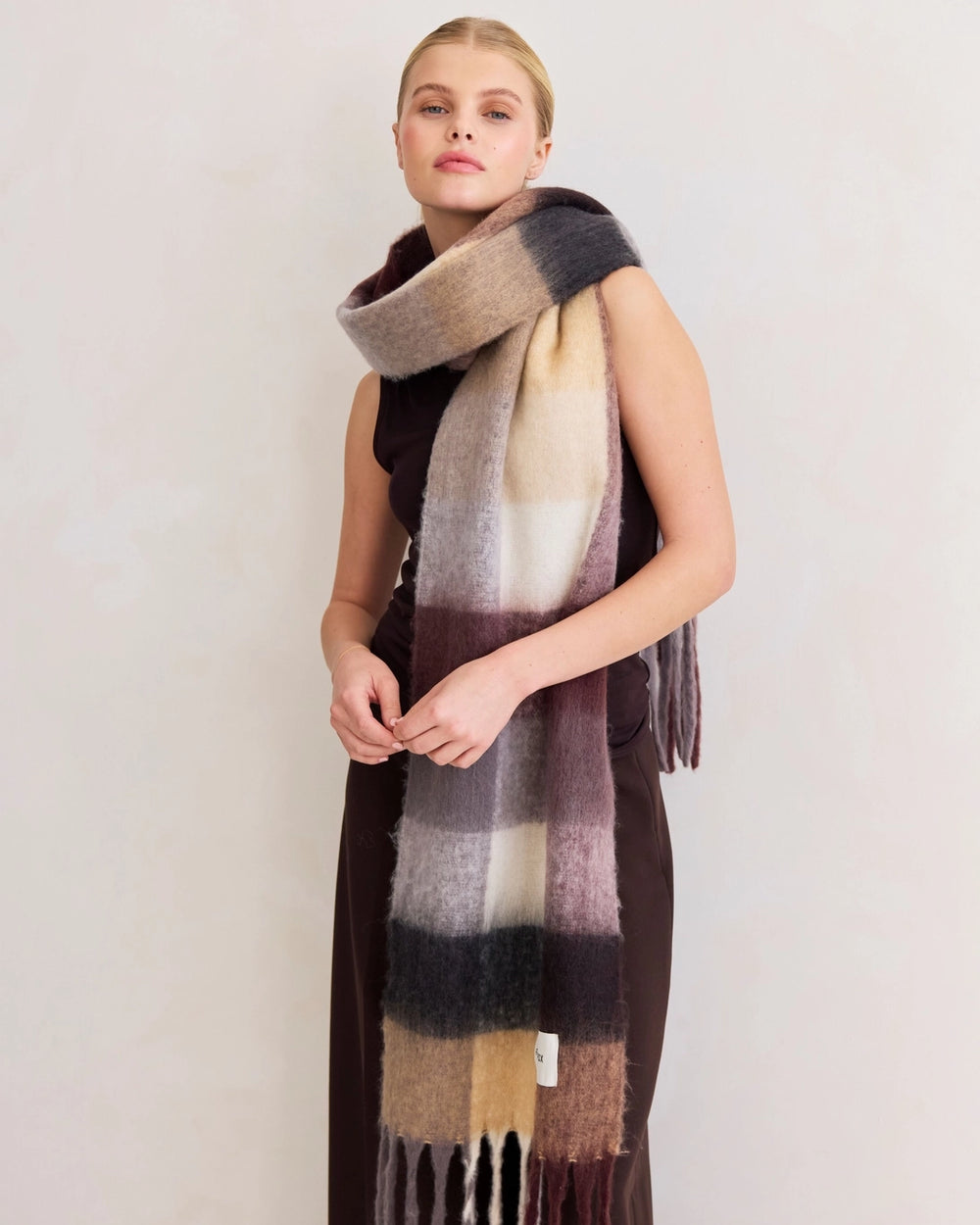 The Reykjavik Scarf - Purple/Brown