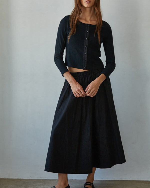 Ribbed Sleeve Cardigan