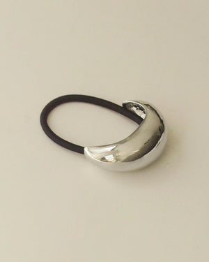 Narrow Crescent Metal Cuff Hair Tie