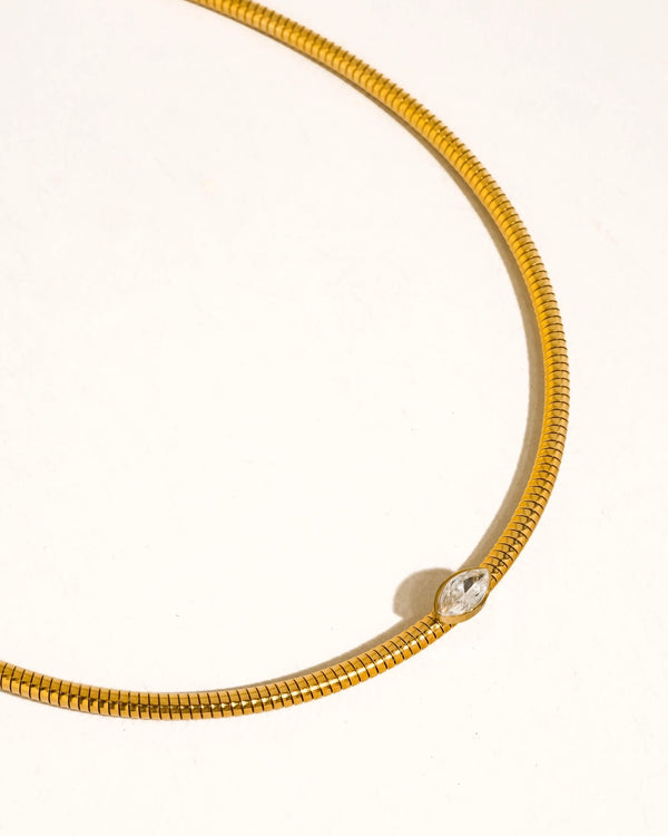 Olwen Marquise Snake Chain Necklace