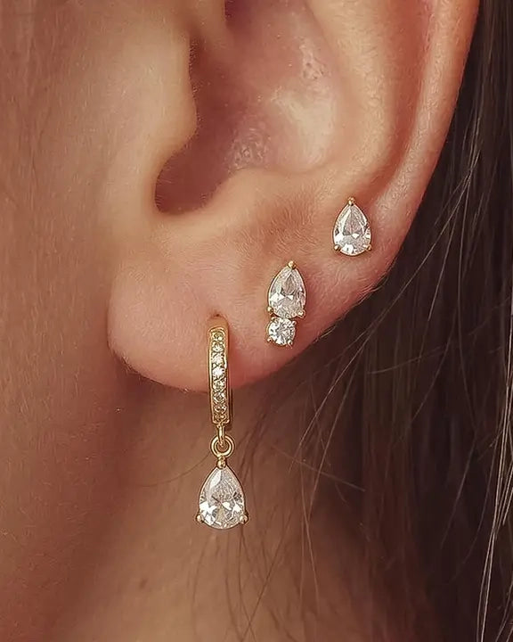 Saône Teardrop Earrings Set