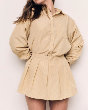 The Striped Pleated Skort