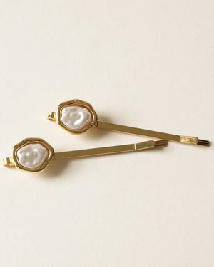 Freshwater Pearl Metal Hair Bobby Pins