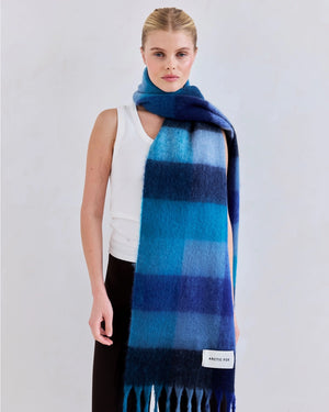 The Reykjavik Scarf - Blue Check