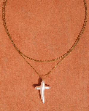 Pearl Cross Necklace