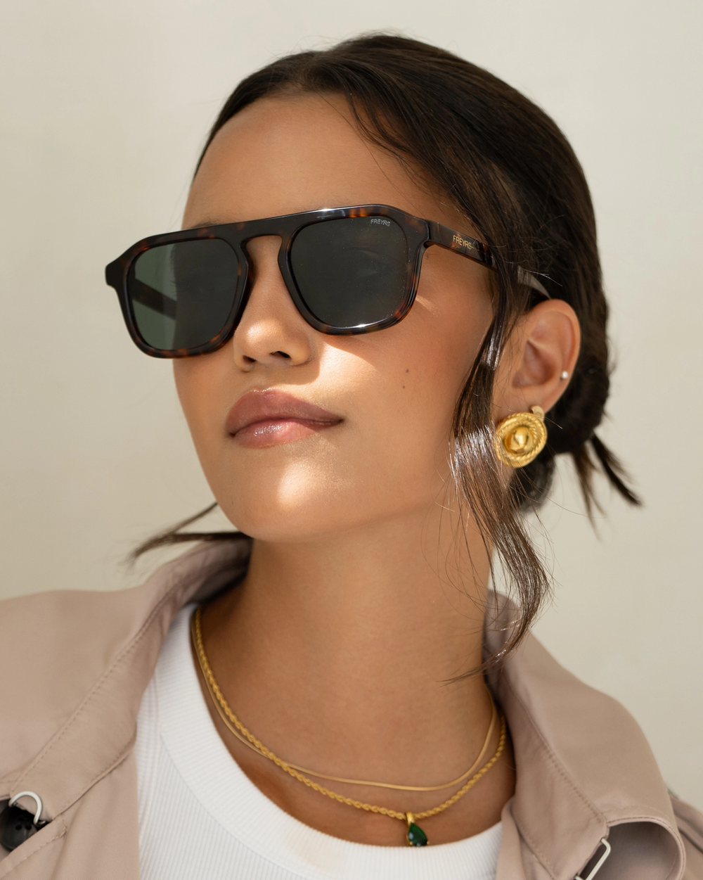 Addison Aviator Sunglasses - Tortoise