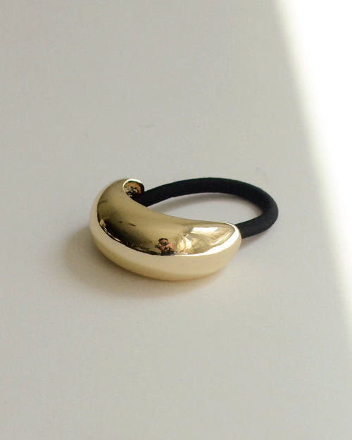 Narrow Crescent Metal Cuff Hair Tie