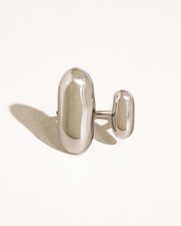 Modern Silver Open Statement Ring
