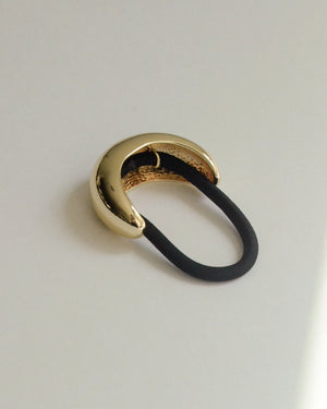 Narrow Crescent Metal Cuff Hair Tie