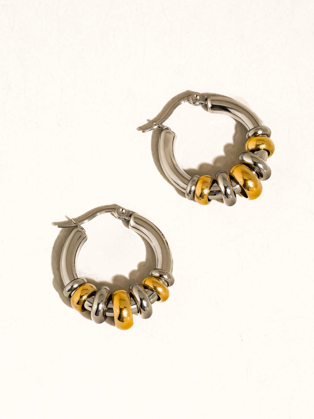 Two Tone Hoop Earring