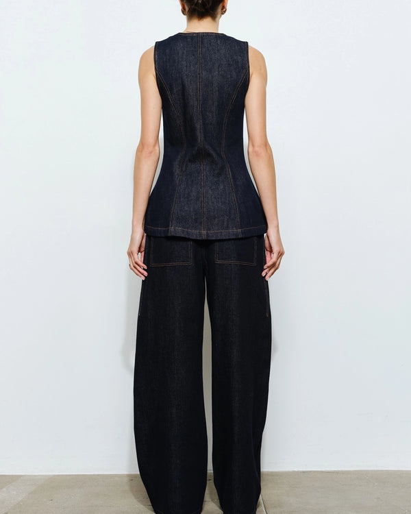 Scarlett Tailored Denim Vest