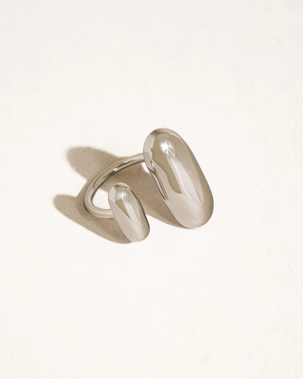 Modern Silver Open Statement Ring