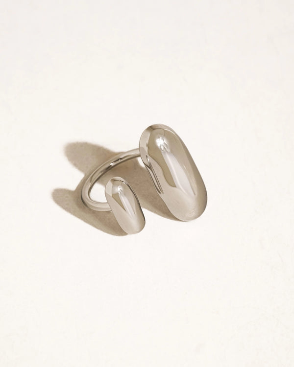 Modern Silver Open Statement Ring