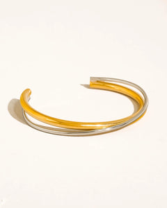 Rivoli Crossover Two Tone Cuff Bracelet