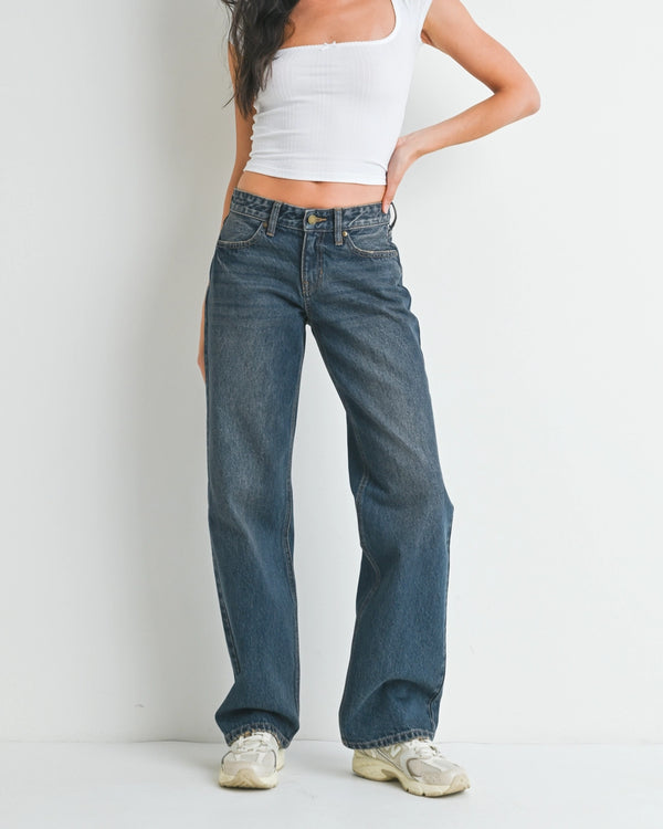 Low Rise Wide Leg Denim