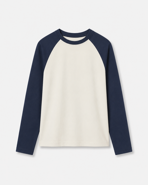 The Long Sleeve Ragland Tee - Navy