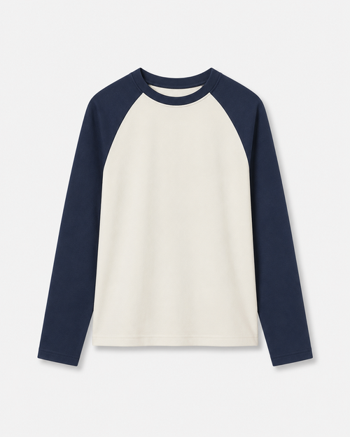 The Long Sleeve Ragland Tee - Navy