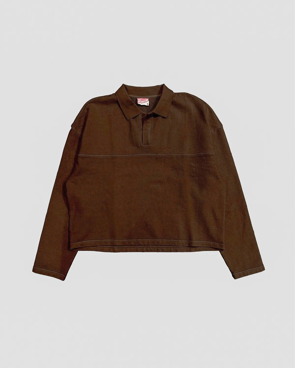 Cotton Rugby Collared Shirt - Acid Wash