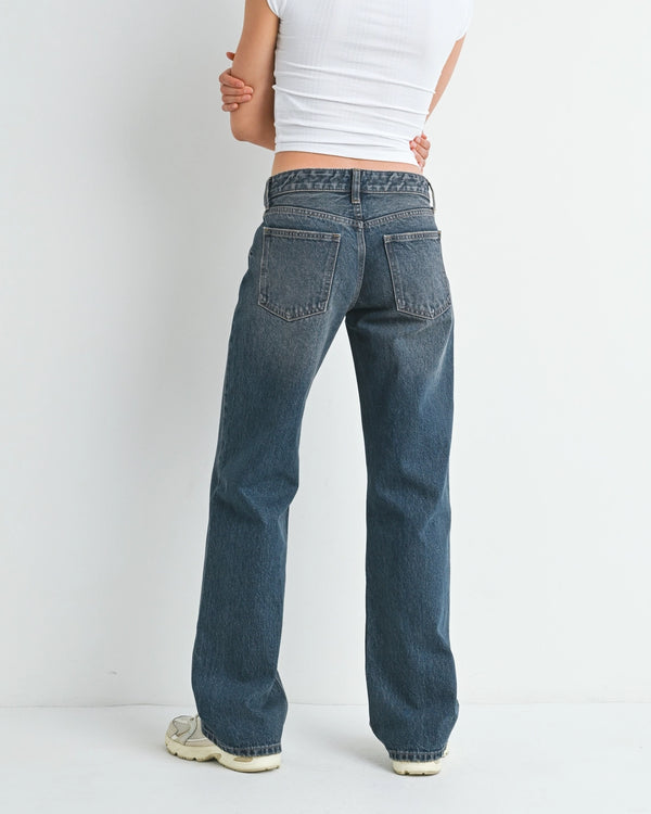 Low Rise Wide Leg Denim