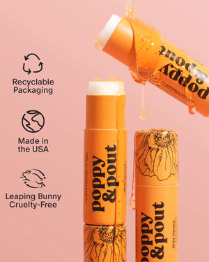 Poppy & Pout Lip Balm: Wild Honey