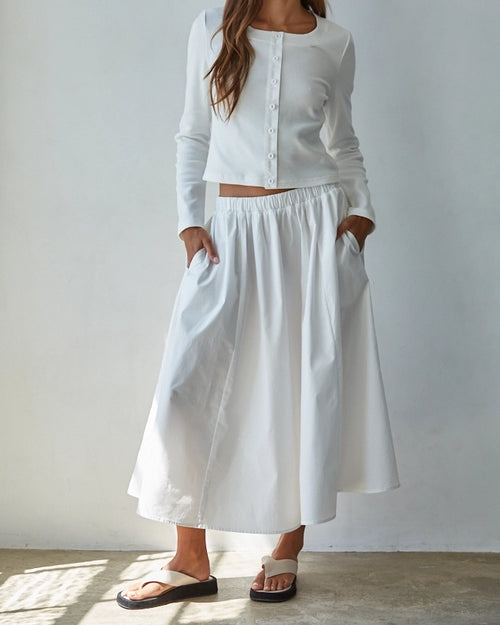 The Cotton Midi Skirt