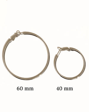 Classic Thin Hoop Earrings - Silver