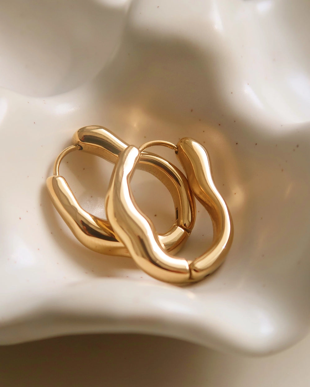 The Wave Hoop - Gold or Silver