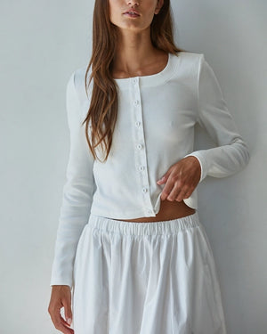 Ribbed Sleeve Cardigan