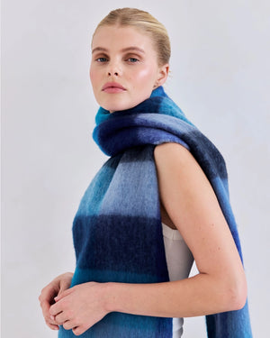 The Reykjavik Scarf - Blue Check