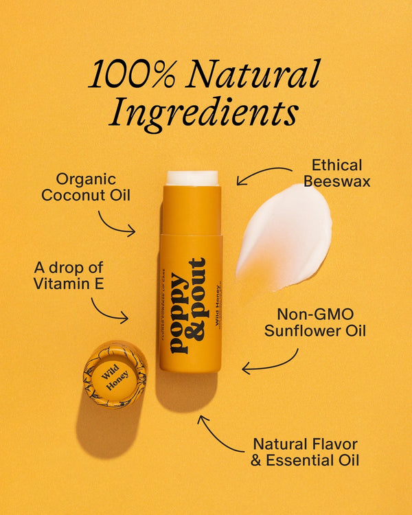 Poppy & Pout Lip Balm: Wild Honey