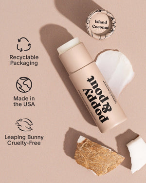 Poppy & Pout Lip Balm: Island Coconut
