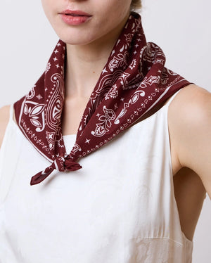 Paisley Silk Bandana Scarf