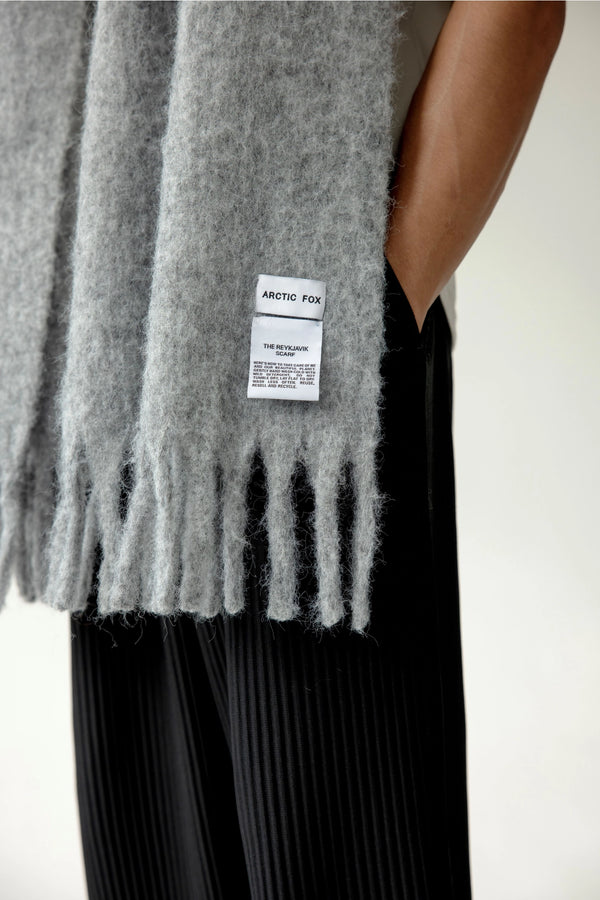 The Reykjavik Scarf with Rws Wool - Grey