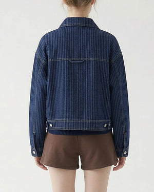 Pinstripe Twill Jacket