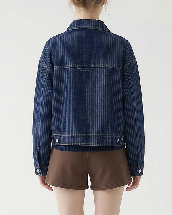 Pinstripe Twill Jacket