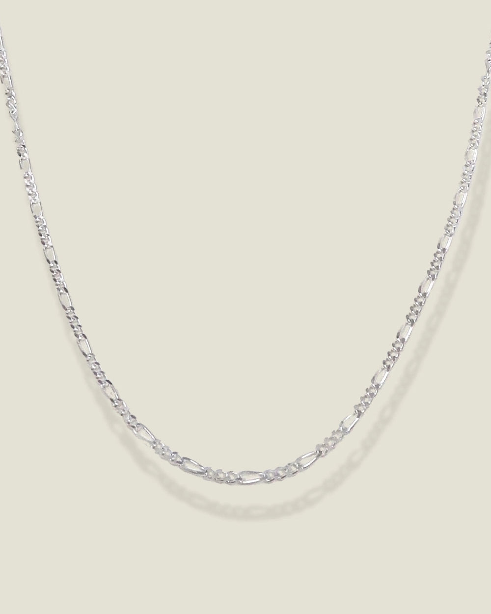 Sterling Silver Figaro Necklace - 16"